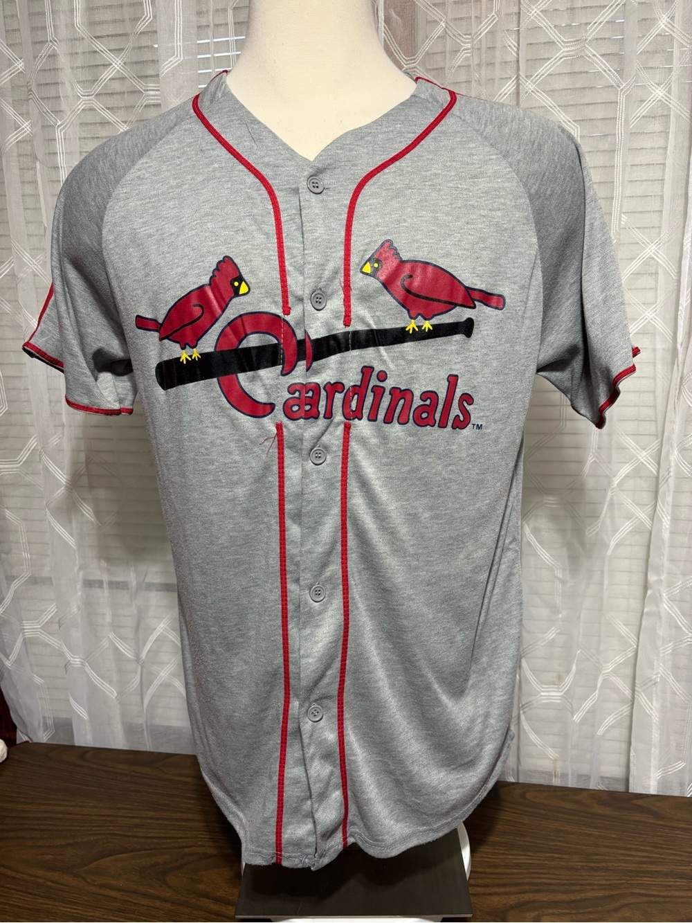 St Louis Cardinals Retro Baseball Jersey with Red Piping XL 24 p2p 40”L